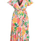 Vestido feminino Talula com estampa floral, amarelo, tamanho 18W, Rachel Roy