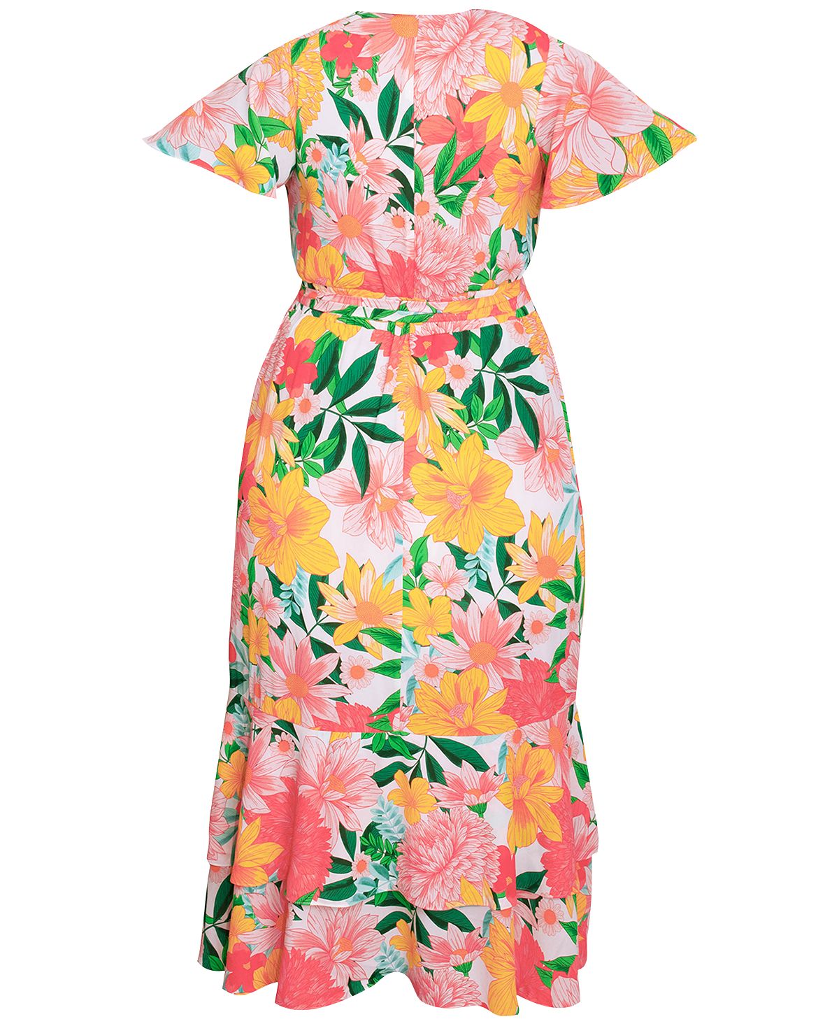 Vestido feminino Talula com estampa floral, amarelo, tamanho 18W, Rachel Roy