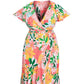 Vestido feminino Talula com estampa floral, amarelo, tamanho 18W, Rachel Roy