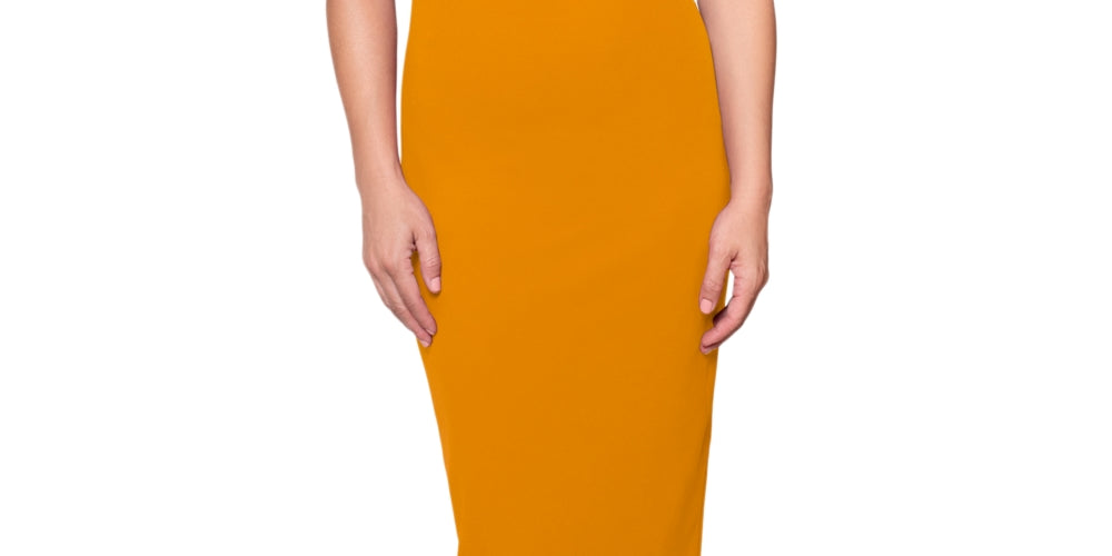 Vestido justo feminino Rachel Roy amarelo tamanho grande