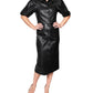 Vestido midi de couro sintético de bezerro feminino RACHEL Rachel Roy, preto, tamanho 8