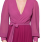 Vestido longo plissado Fahari Ombre Rachel Roy feminino, roxo, tamanho 22
