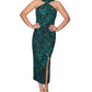 Vestido tubinho com decote torcido RACHEL Rachel Roy feminino, verde, tamanho grande