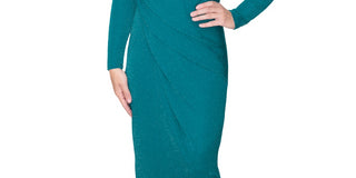 Vestido midi de coquetel e festa RACHEL Rachel Roy feminino, verde, tamanho médio