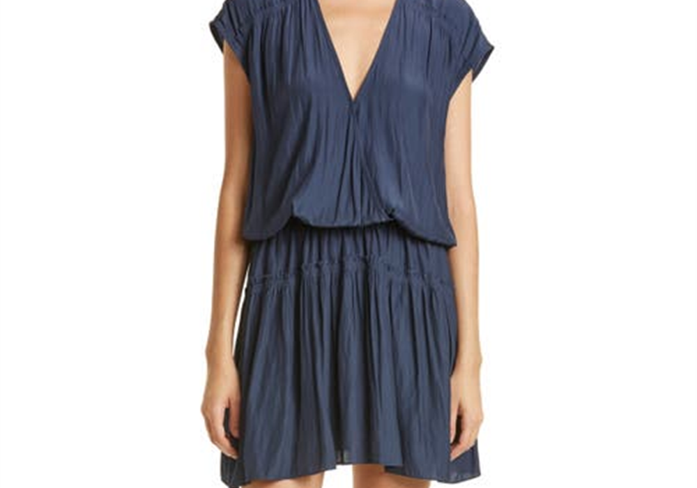 Minivestido Ramy Brook Judy em azul marinho tamanho pequeno