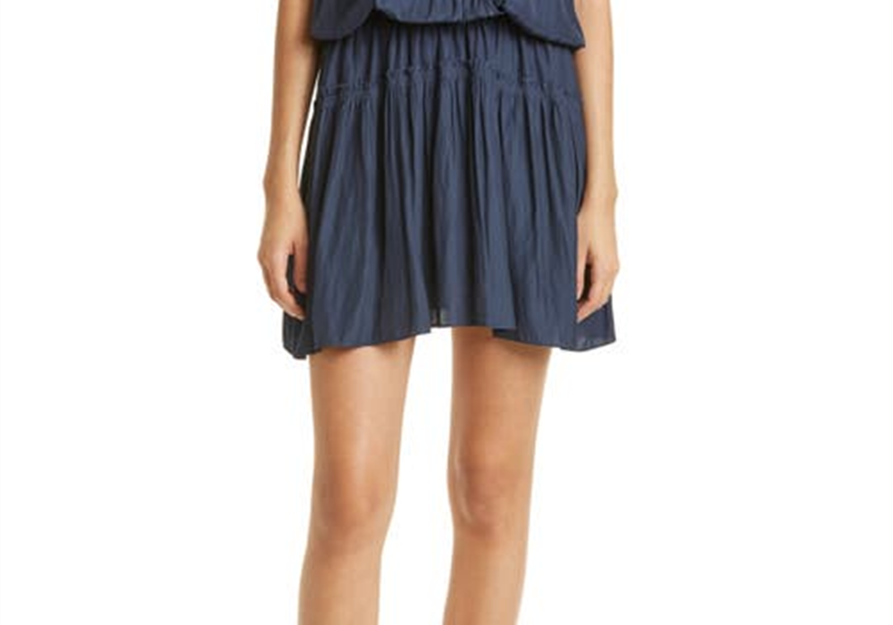 Minivestido Ramy Brook Judy em azul marinho tamanho pequeno