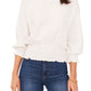 Vince Camuto Blusa de gaze franzida feminina marrom tamanho extragrande