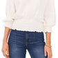 Vince Camuto Blusa de gaze franzida feminina marrom tamanho extragrande