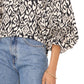 Blusa feminina Vince Camuto com manga balão, tamanho pequeno, cinza, tamanho pequeno