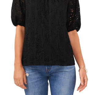 Vince Camuto Top de renda tomara que caia feminino, preto