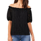 Vince Camuto Top de renda tomara que caia feminino, preto