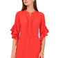 Vestido feminino Vince Camuto com mangas esvoaçantes, vermelho