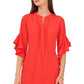 Vestido feminino Vince Camuto com mangas esvoaçantes, vermelho