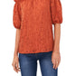 Vince Camuto Blusa de renda ombro a ombro feminina laranja