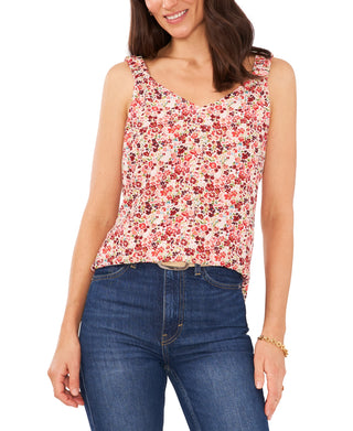 Vince Camuto Women's Sunset Ditsy Tank Brown Size X-Large