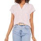 Blusa feminina Vince Camuto com estampa animal e decote em V, marrom, tamanho X-S