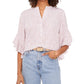 Blusa feminina Vince Camuto com estampa animal e mangas bufantes, rosa, tamanho pequeno