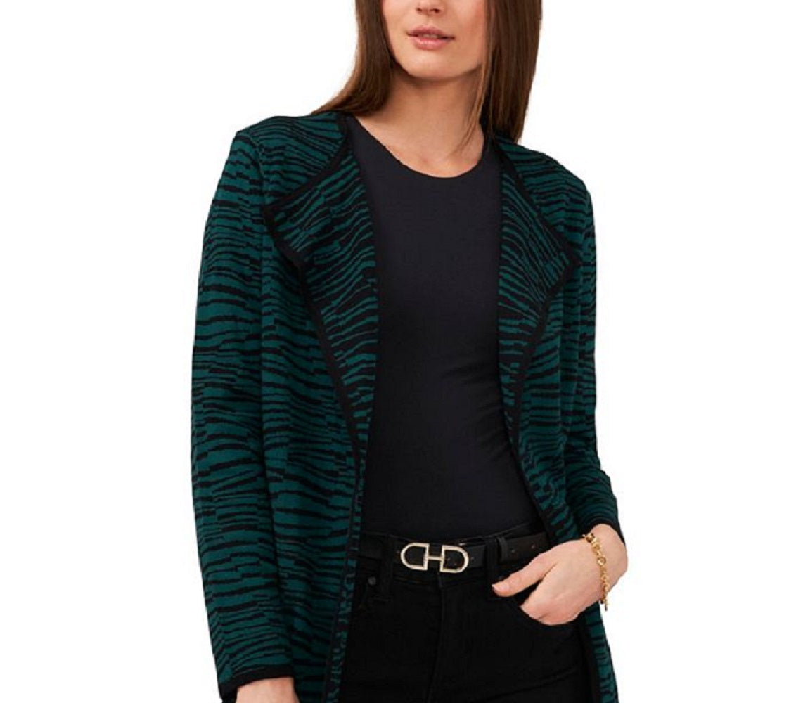 Jaqueta feminina Vince Camuto de algodão penteado verde tamanho extragrande