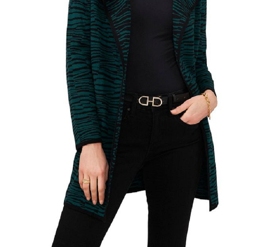 Jaqueta feminina Vince Camuto de algodão penteado verde tamanho extragrande