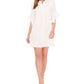 Vestido feminino Vince Camuto com mangas esvoaçantes, branco, tamanho médio
