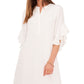 Vestido feminino Vince Camuto com mangas esvoaçantes, branco, tamanho médio