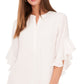 Vestido feminino Vince Camuto com mangas esvoaçantes, branco, tamanho grande