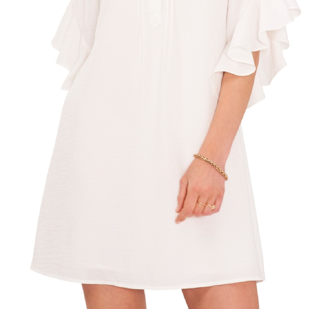 Vestido feminino Vince Camuto com mangas esvoaçantes, branco, tamanho grande