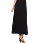 Vestido longo feminino Vince Camuto com alças franzidas e decote em V, preto