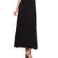 Vestido longo feminino Vince Camuto com manga franzida e calos, preto, tamanho extragrande