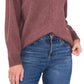 Suéter feminino Vince Camuto com costura aconchegante, roxo, tamanho médio