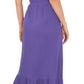 Vestido feminino Vince Camuto com babados e cintura franzida, roxo, tamanho pequeno