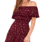 Vestido feminino Vince Camuto com decote em V e ombros de fora, roxo, tamanho X-G