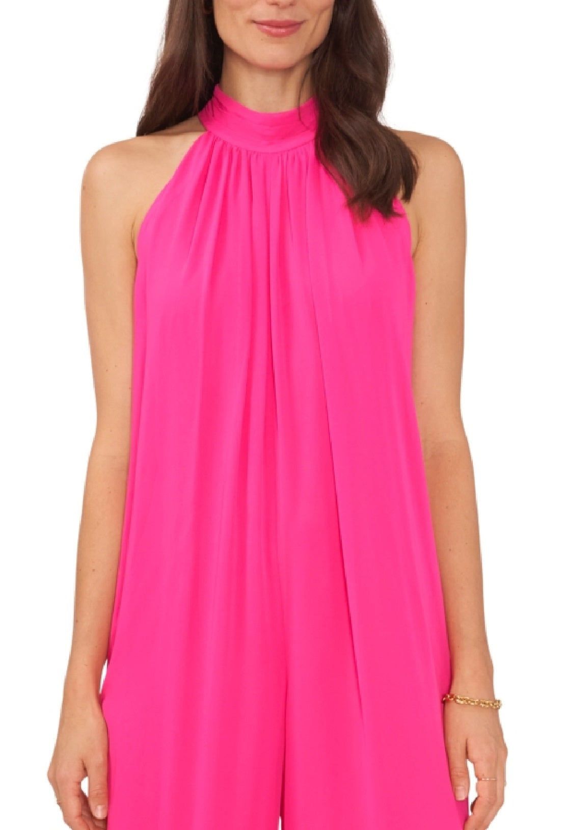 Macacão feminino Vince Camuto Halter Rosa Tamanho X-Grande