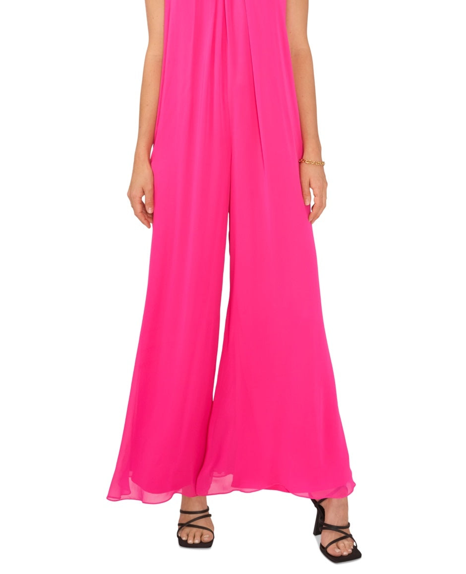 Macacão feminino Vince Camuto com alças largas e pernas largas, rosa, tamanho XX-S