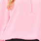 Top plissado com babados CeCe feminino rosa tamanho X-S