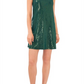Vestido feminino Vince Camuto sem mangas com lantejoulas, verde, tamanho pequeno