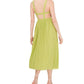 1.STATE Vestido midi sem mangas com recorte feminino, verde, tamanho XX-S