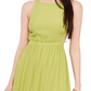 1.STATE Vestido midi sem mangas com recorte feminino, verde, tamanho XX-S