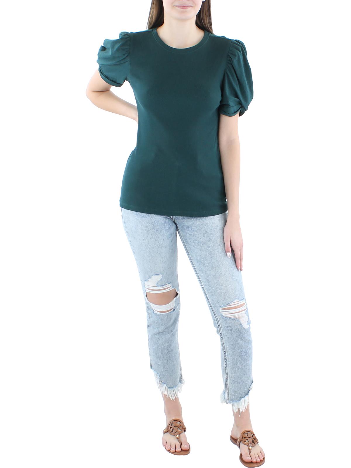 1.STATE Camiseta feminina de manga bufante em pinho ponderosa, tamanho médio