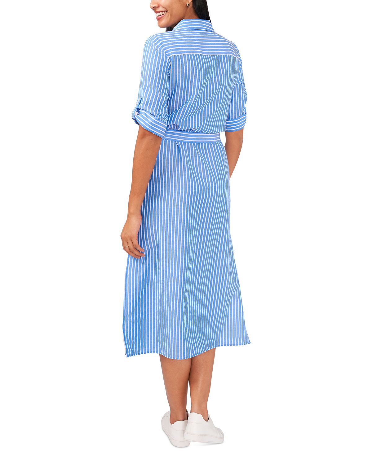 Vestido longo com cinto feminino Riley &amp; Rae, azul, tamanho extragrande