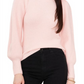 1. Suéter com mangas bufantes em lótus rosa tamanho grande
