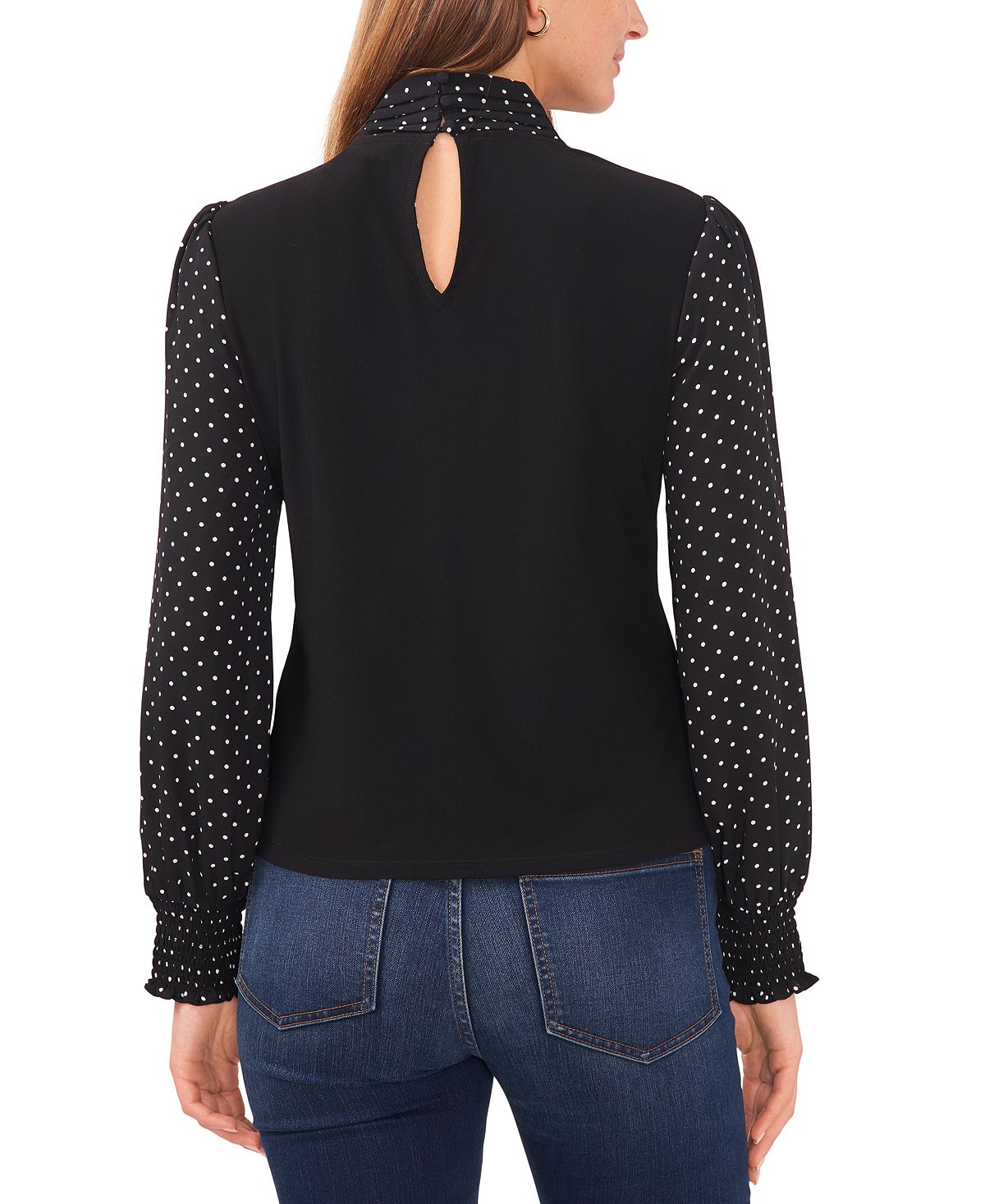 Top CeCe Feminino com Laço e Técnica Mista Preto Tamanho P