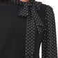 Top CeCe Feminino com Laço e Técnica Mista Preto Tamanho P
