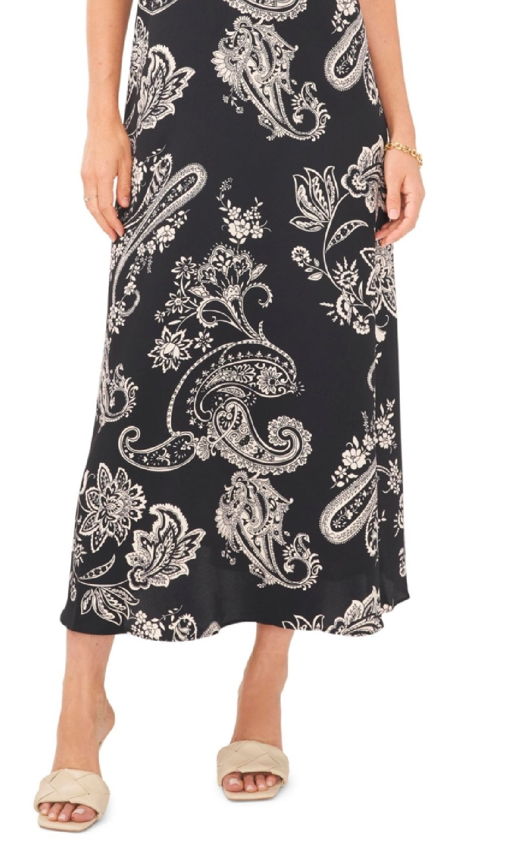 Vestido longo feminino Vince Camuto cinza tamanho médio