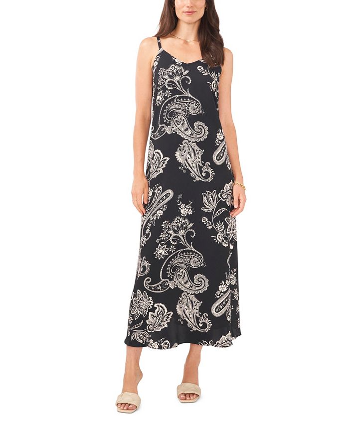 Vestido longo feminino Vince Camuto cinza tamanho extragrande
