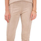 Leggings Vince Camuto Pintuck de camurça sintética feminina, marrom, tamanho extrapequeno