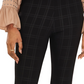 Calça xadrez tonal feminina Vince Camuto, preta, tamanho extragrande