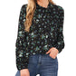 Blusa CeCe Feminina com Decote Amarrado, Preta, Tamanho Pequeno