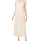 Vestido longo sem mangas com listras metálicas femininas Vince Camuto, branco, tamanho pequeno