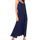 Vestido Challis sem mangas com decote em V Vince Camuto feminino azul